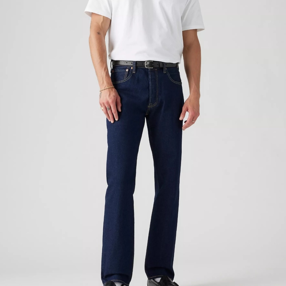 Levi's 501 Original Fit Dark Blue Men’s Jeans Sz 38X29 NWT - Picture 3 of 7